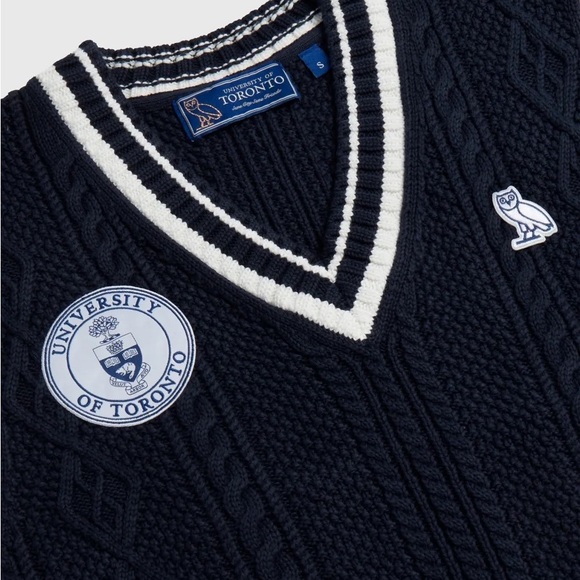 OVO® / U OF T WOMENS CABLE KNIT SWEATER VEST - Picture 2 of 2
